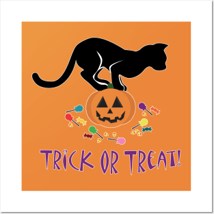 Trick or Treat Kitty Posters and Art